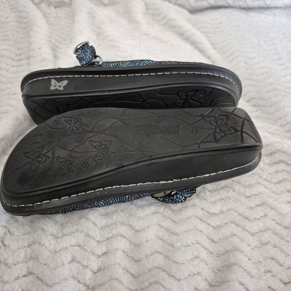 Alegria PG Lite Convertible 1 Strap Mule Comfort Metallic Peacock Blue Size 39 - Picture 10 of 11